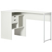 Bureau informatique d’angle multi-rangement ZABEL blanc