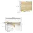 Bureau mural pliable HARPER blanc