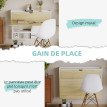 Bureau mural pliable HARPER blanc