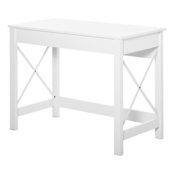 Bureau moderne compact MALISYA blanc