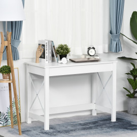 Bureau moderne compact MALISYA blanc