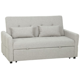 Canapé convertible inclinable 2 places XENU gris clair