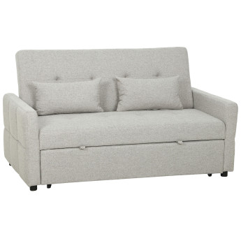 Canapé convertible inclinable 2 places XENU gris clair