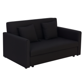 Canapé convertible 2 places avec coffre DANY gris foncé