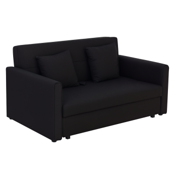 Canapé convertible 2 places avec coffre DANY gris foncé