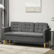 Canapé 3 places coffre de rangement VELHY gris