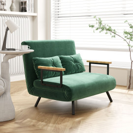 Canapé convertible 2 places LUISY vert