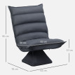 Fauteuil relax pivotant inclinable LOMPY anthracite