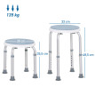 Tabouret de douche pivotant PAROT bleu et blanc