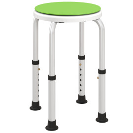 Tabouret de douche pivotant DELIS vert et blanc