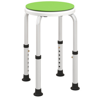 Tabouret de douche pivotant DELIS vert et blanc