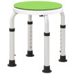 Tabouret de douche pivotant DELIS vert et blanc