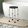 Tabouret de douche réglable en hauteur PERSY gris alu et noir