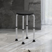 Tabouret de douche réglable en hauteur PERSY gris alu et noir