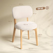 Lot de 2 chaises design bouclettes EWAN crème