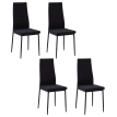 Lot de 4 chaises de salle à manger design GOSSY noir