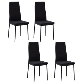 Lot de 4 chaises de salle à manger design GOSSY noir