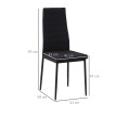 Lot de 4 chaises de salle à manger design GOSSY noir