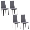 Lot de 4 chaises de salle à manger design WANYL gris