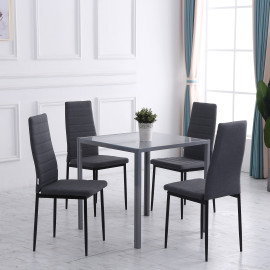 Lot de 4 chaises de salle à manger design WANYL gris