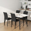 Lot de 4 chaises de salon design Chesterfield LIXO noir