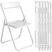 Lot de 6 chaises pliantes dossier incurvé BERNY blanc