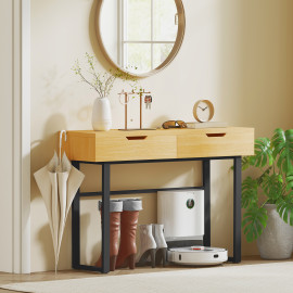 Console design NOLAN effet bois et noir