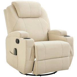 Fauteuil relaxation massant GAUTYER crème
