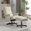 Fauteuil de massage néo-rétro avec repose-pieds CULKIN beige
