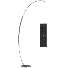 Lampadaire arc avec télécommande DALLY argenté