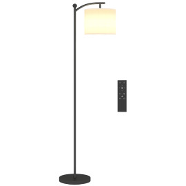 Lampadaire réglable avec télécommande DIMMY noir et crème