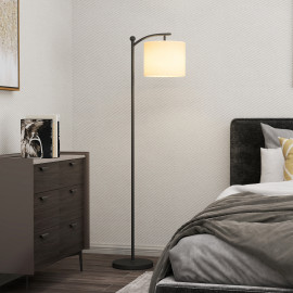 Lampadaire réglable avec télécommande DIMMY noir et crème
