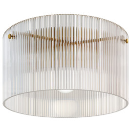 Plafonnier design semi affleurant HORRY transparent