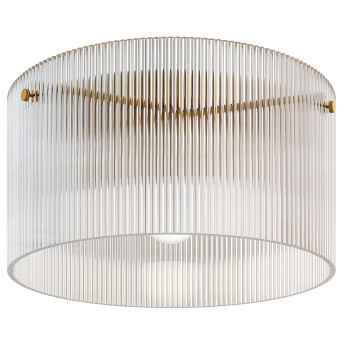 Plafonnier design semi affleurant HORRY transparent