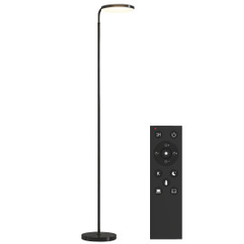 Lampadaire LED sur pied avec télécommande LYOS noir