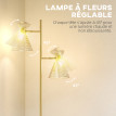 Lampadaire design double tête CANDY doré
