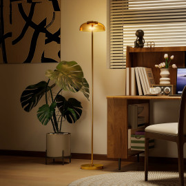 Lampadaire sur pieds style vintage VINTY laiton