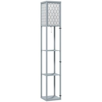 Lampadaire 3 étagères nid d’abeille ABELY noir