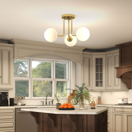 Plafonnier design doré GLOBY doré