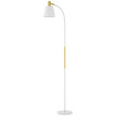 Lampadaire design néo-rétro FADDY blanc et doré