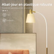 Lampadaire design néo-rétro FADDY blanc et doré