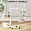 Chariot de cuisine GENEY blanc