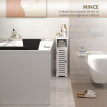 Meuble bas salle de bains design ELORY blanc et doré