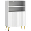 Meuble bas salle de bains design MARNY blanc et doré