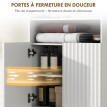 Meuble bas salle de bains design MARNY blanc et doré