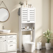 Meuble WC dessus toilettes IVEN blanc