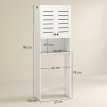 Meuble WC dessus toilettes IVEN blanc
