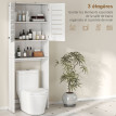 Meuble WC dessus toilettes IVEN blanc