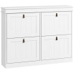 Meuble à chaussures 4 portes POLNA blanc