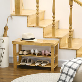 Banc à chaussures bambou MELONE naturel